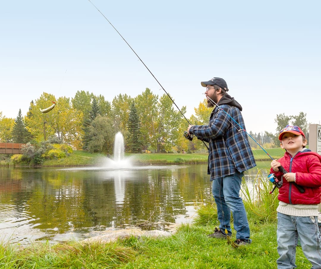 Bower Ponds Fishing Summer Activities Visit Red Deer